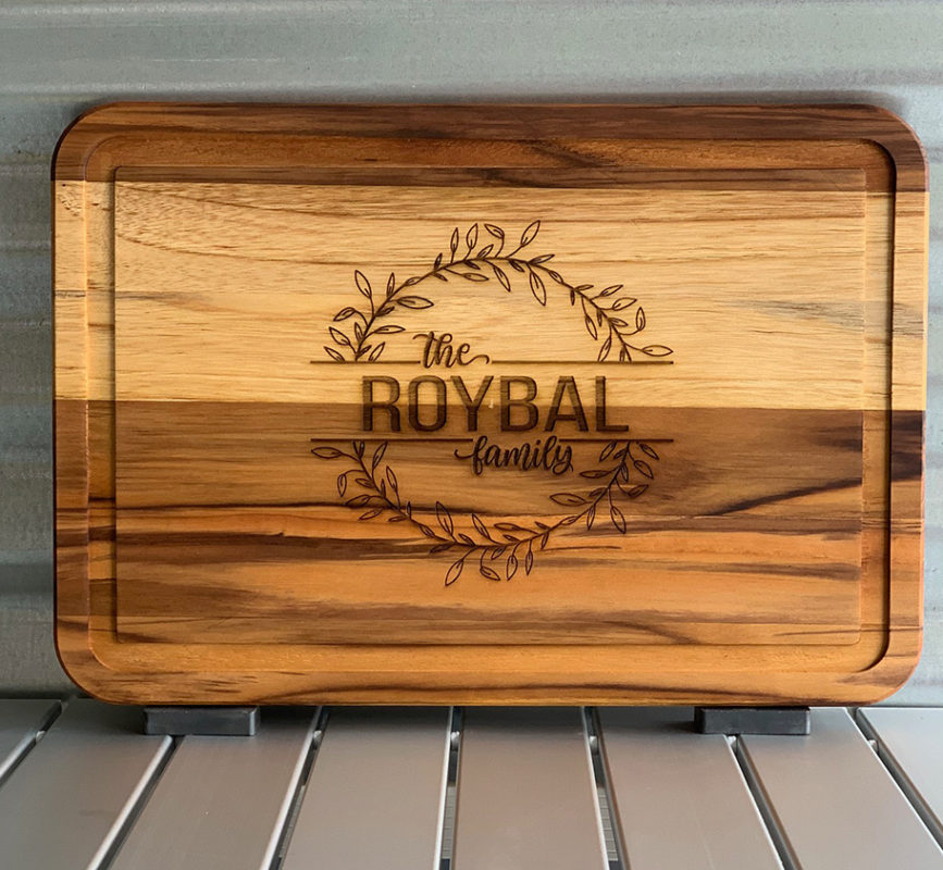 Wreath Family Cutting Board