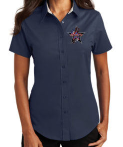 Ladies Short Sleeve Easy Care Shirt - Patriots Jet Team