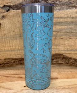 Seascape Engraved Skinny Tumbler 22oz