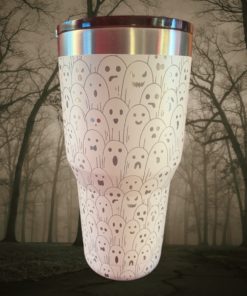Ghost Full Wrap Laser Engraved 30 oz Tumbler