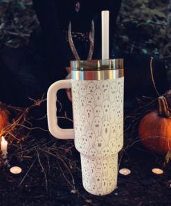 Ghost Full Wrap Laser Engraved 40 oz Tumbler