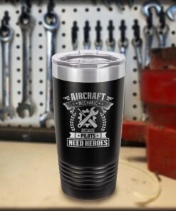 Pilots Need Heroes Engraved Tumbler 20oz