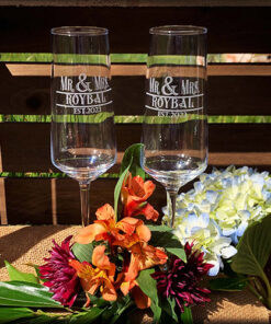 Personalized Champagne Glasses - Set of 2