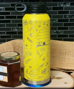 Bee Hive Engraved Water Bottle 32oz